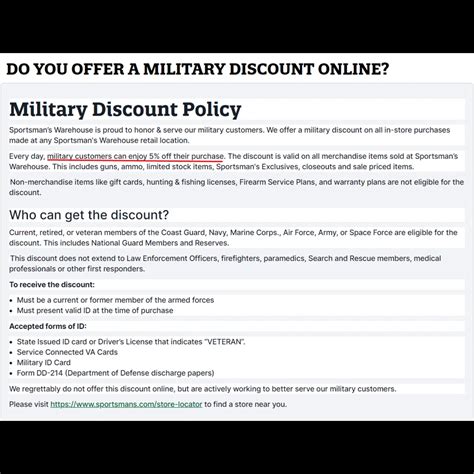 sportsman's warehouse military discount code